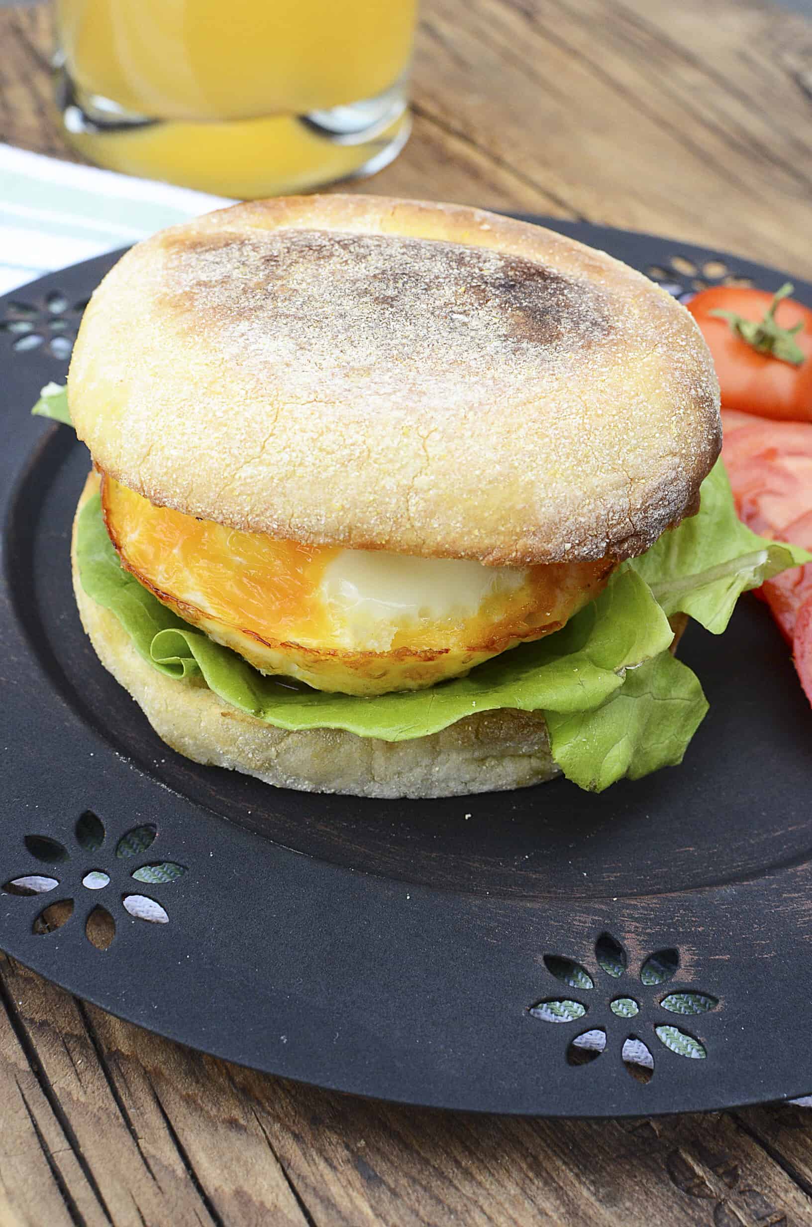 A copycat version of the sausage and egg mcmuffin.
