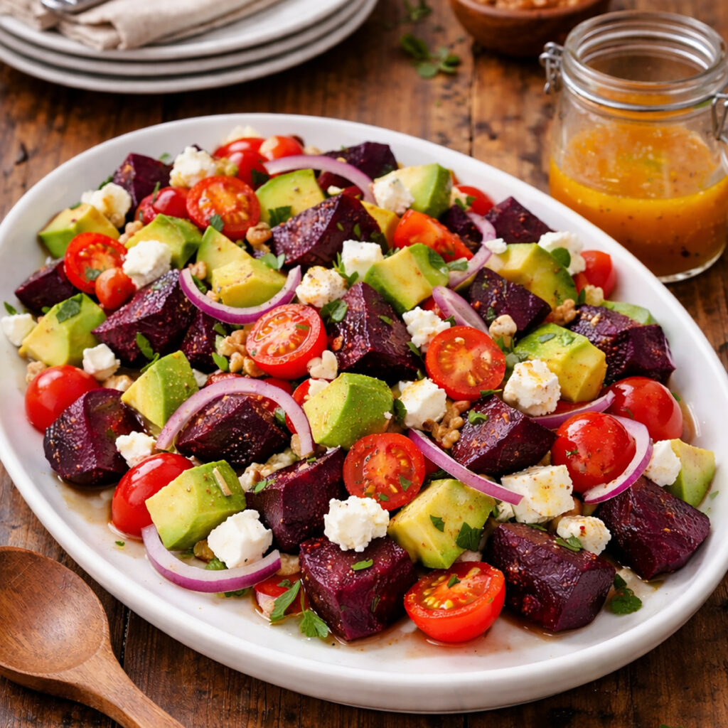 Beet and feta salad square image