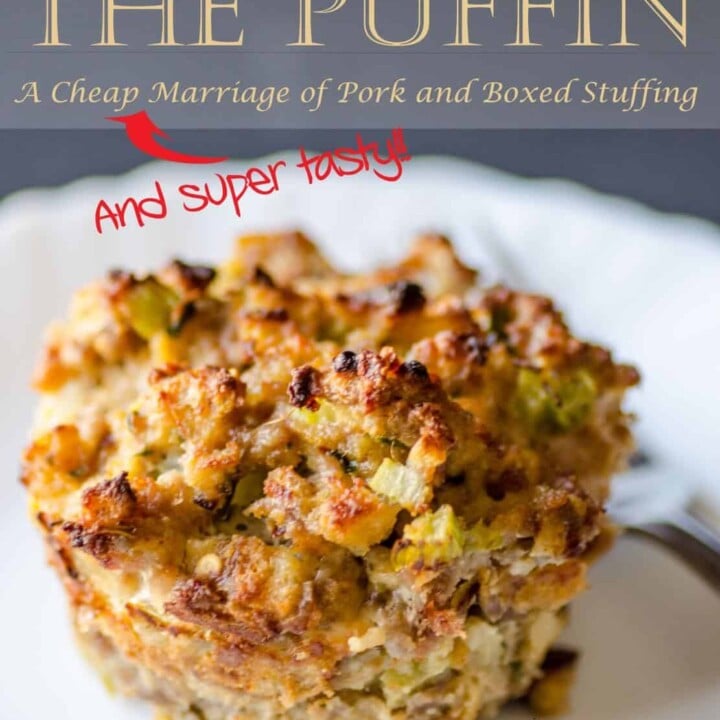 PORK AND STUFFING MUFFIN - THE PUFFIN!