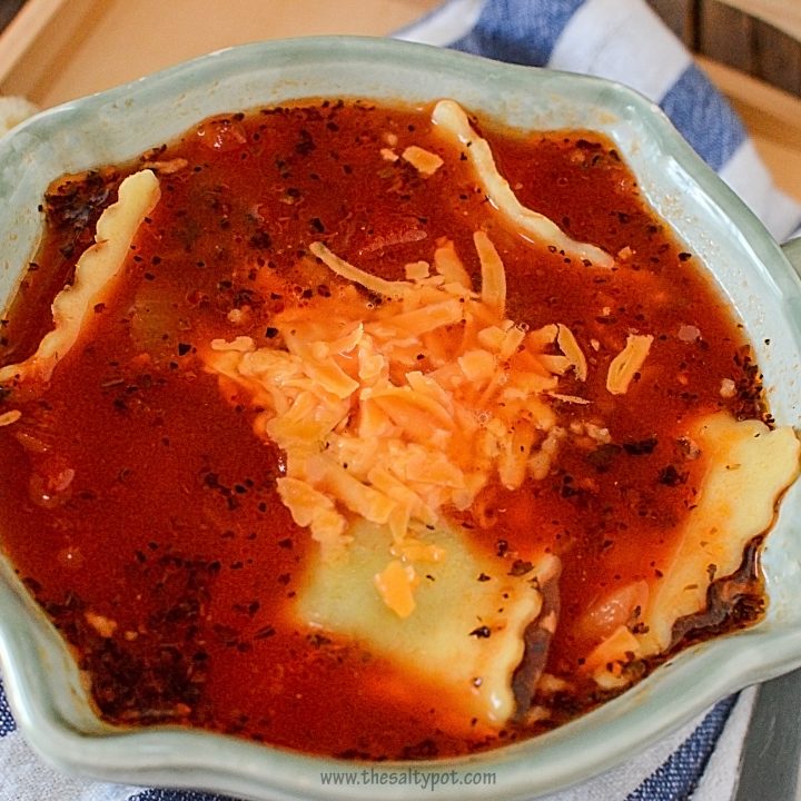 Slow Cooker Ravioli Soup