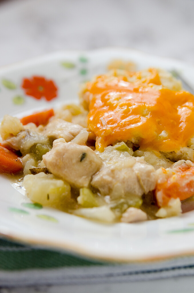 Hearty crock pot chicken stew with vegetables