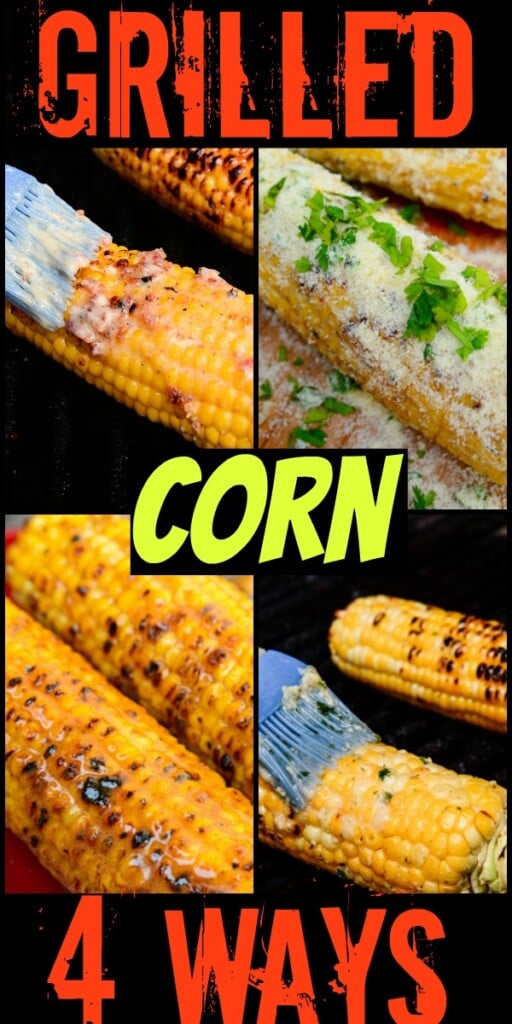 grilling corn on the cob 4 different ways