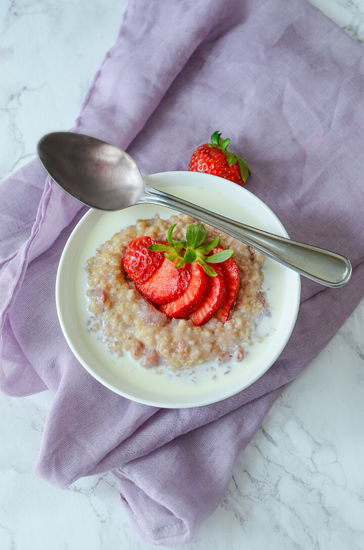 Crock Pot Strawberry Steel Cut Oats The Salty Pot