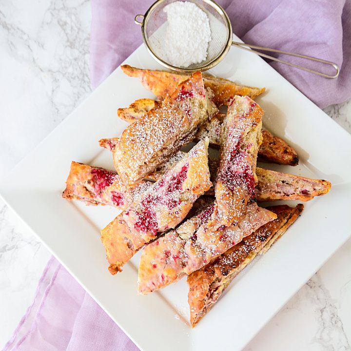 These fruity berry raspberry scone sticks are a perfect snack!