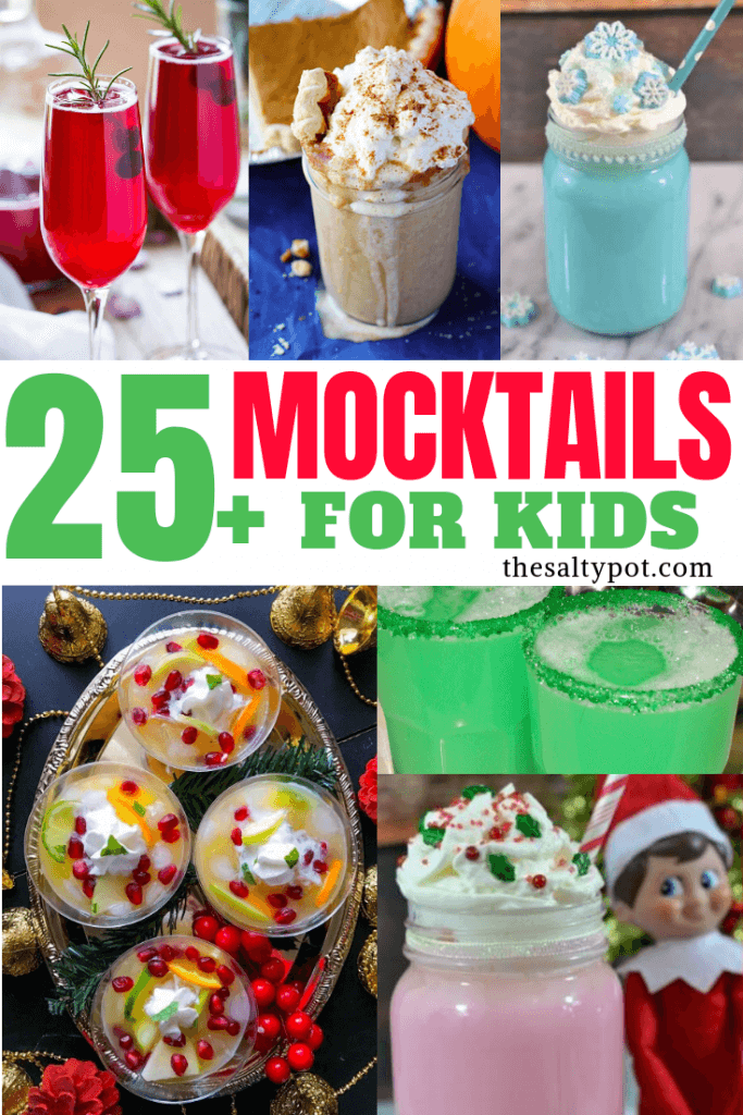 These awesome recipes for mocktails for kids are so delicious! The non alcoholic party drinks will bring a smile to every child (and maybe adult) for the festive season!