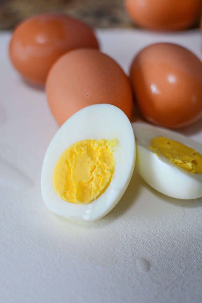 Instant Pot Hard Boiled Eggs! The easiest and quickest way to make the perfect hard boiled eggs in a pressure cooker. Peeling eggs are a dream with this method - so beautiful devilled eggs ARE possible! 
