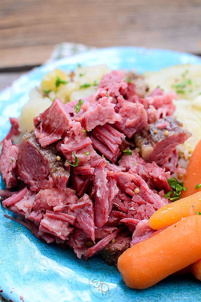 Instant Pot Shredded Corned Beef and Cabbage is a super easy way to cook a beef brisket that is typically really tough. A bonus is that you can also cook it in the slow cooker! It's a great and tasty meal that's ideal for St. Patrick's day or any holiday recipe!