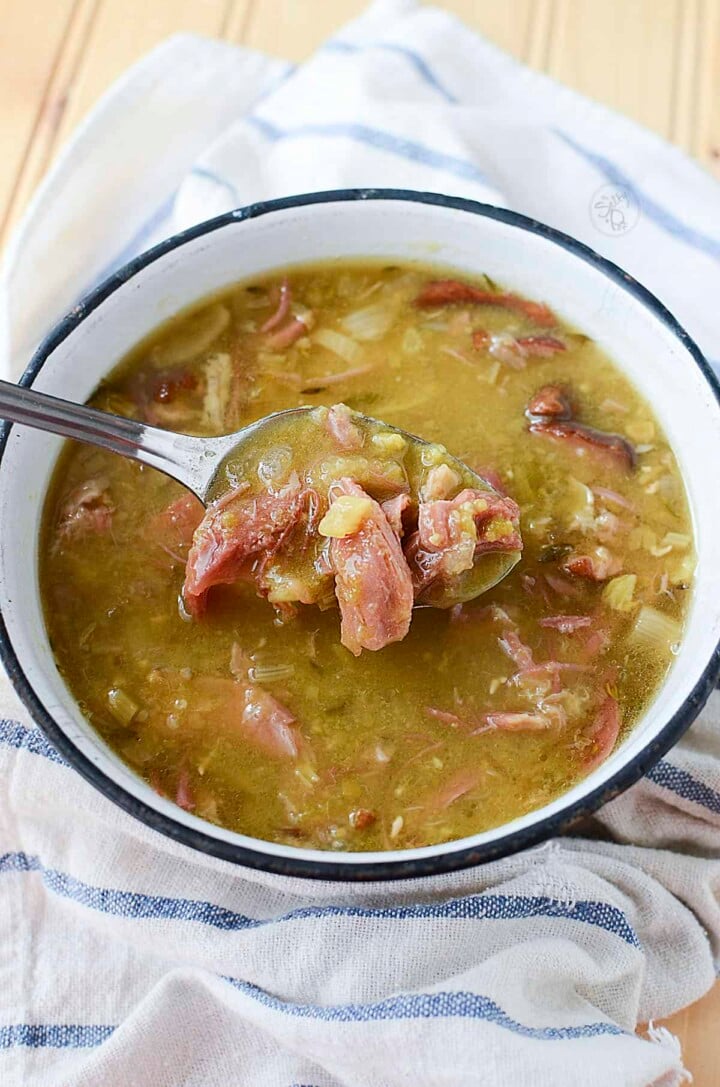 Crock Pot Smoked Pork Hock Soup | The Salty Pot