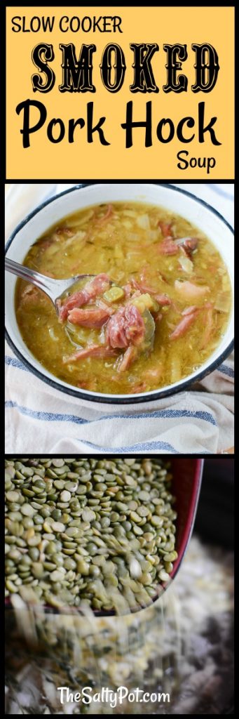 Slow cooker Smoked Pork Hock Soup with Peas. Smoky and hearty, this ham hock soup is filled with amazing flavor that's frugal to make and tasty to eat. Much like your holiday ham and split pea soup, this soup has a smokier pork flavor and texture. .