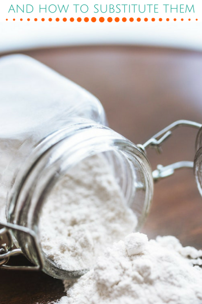 With so many types of flour out there, all purpose, gluten free, almond flour, cake flour, etc, it's hard to know what variety of flour is right to use for what product in baking or cooking! This article explains many different type of flours, their uses, and their substitutions!