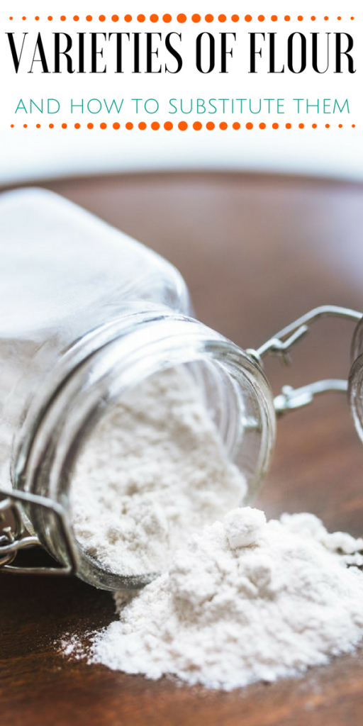 With so many types of flour out there, all purpose, gluten free, almond flour, cake flour, etc, it's hard to know which of the varieties of flour are right to use for what product in baking or cooking! This article explains many different type of flours, their uses, and their substitutions!