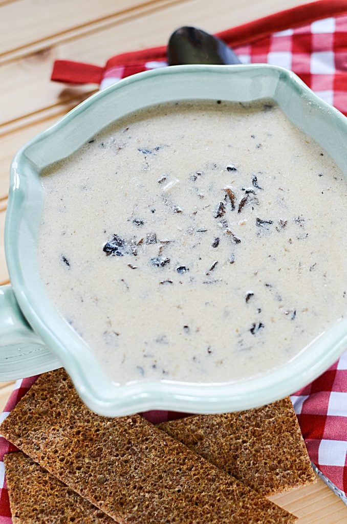 You don't want to skimp on the cream part of this creamy mushroom soup. It goes hand in hand with the mushrooms. Without it, it just couldn't be called Cream of Mushroom Soup.