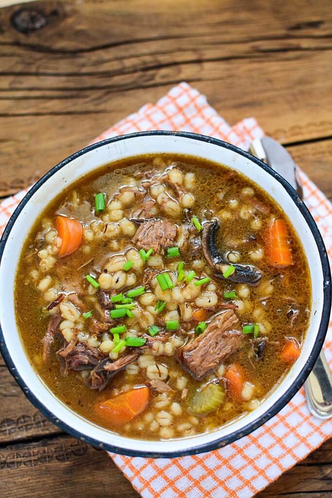 Slow Cooker Beef Barley Stew The Salty Pot