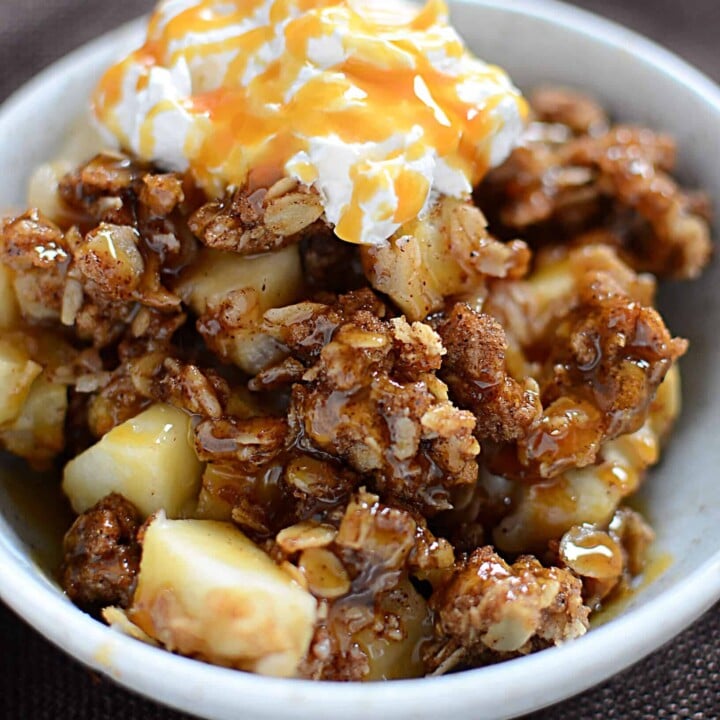 Spiced Apple Caramel Crisp