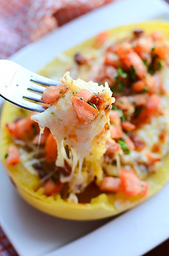Introducing BLT ROASTED SPAGHETTI SQUASH! It's a quasi pasta/carbonara/yummy sandwich without the carbs kinda dish! Kick those pasta cravings to the curb! - The Salty Pot