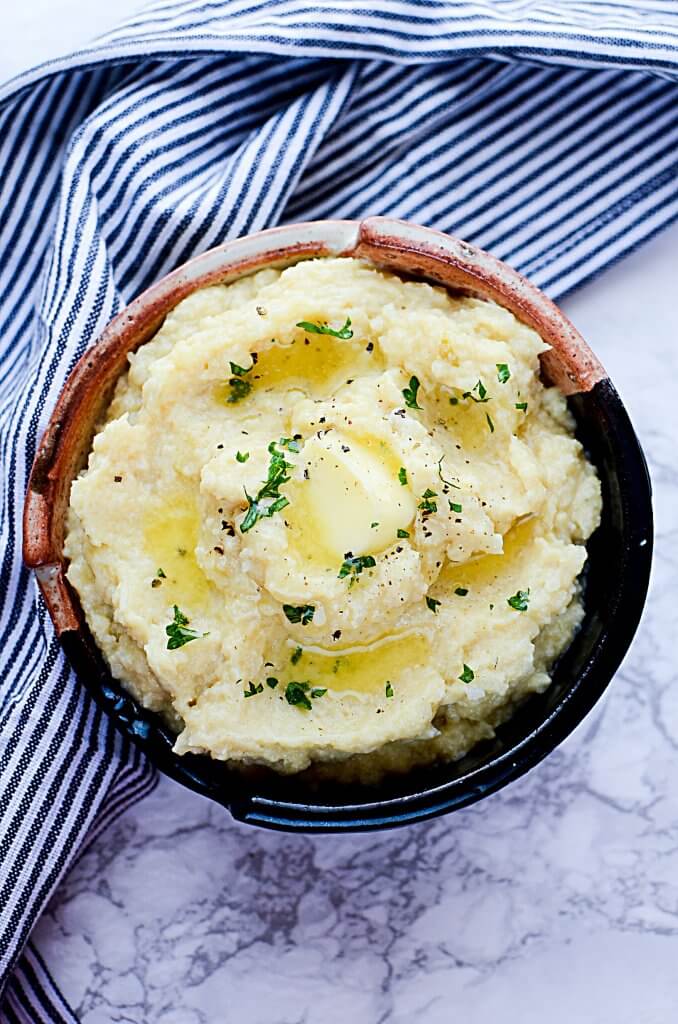 Delicious Cauliflower Mashed Potatoes (secret ingredient!) | The Salty Pot