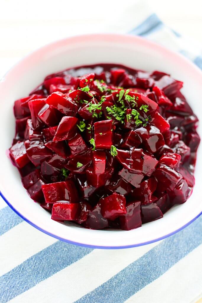 Harvard beets is an excellent side dish to little ones new to beets!! The sweet and sour factor makes them so easy to eat! A total winner of a dish!!