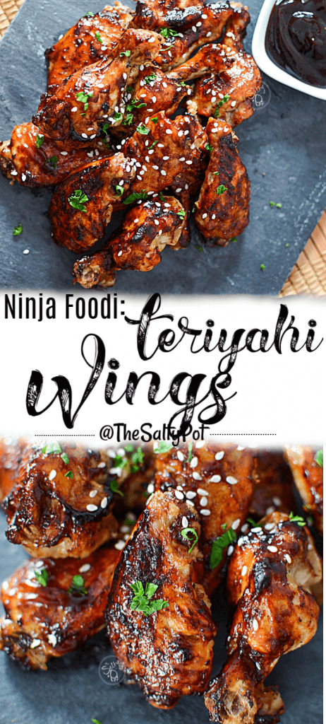 These Ninja Foodi Teriyaki Chicken Wings have slightly sweet, slightly salty flavors with a hint of ginger that makes up teriyaki sauce! - The Salty Pot