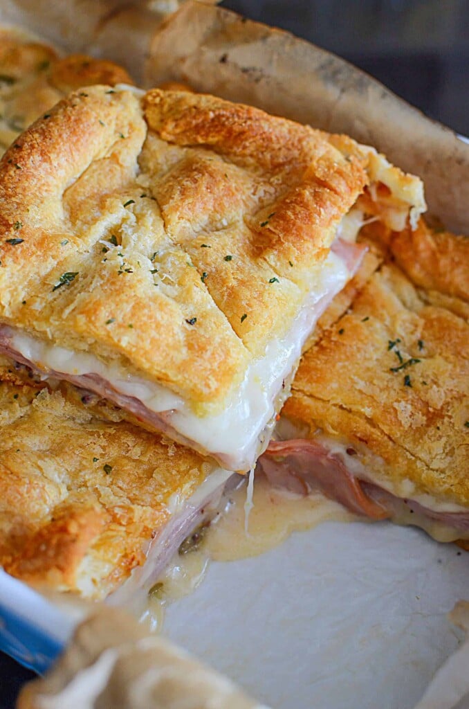 Easy Hot Ham and Cheese Sandwiches | The Salty Pot