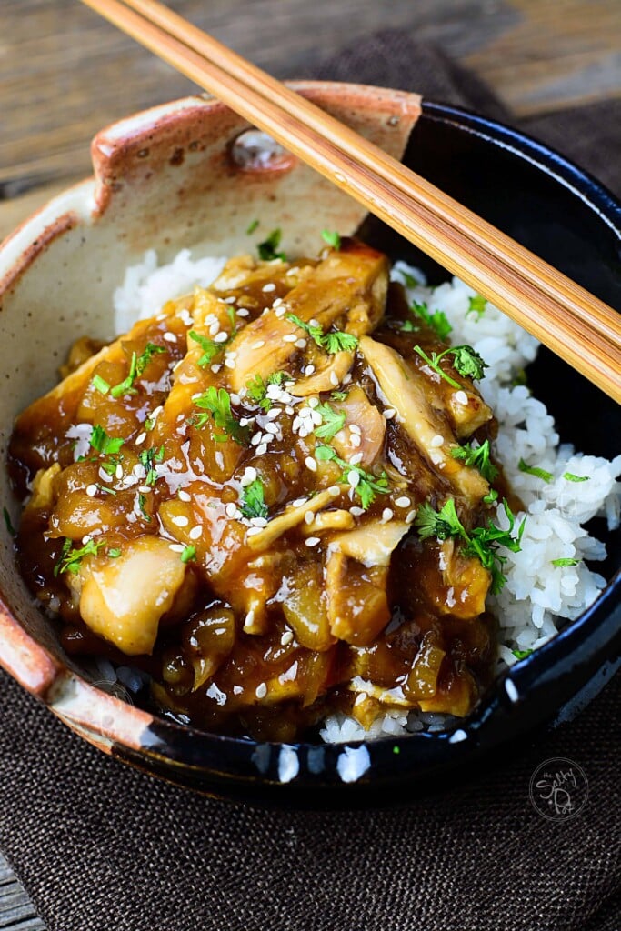 This Slow Cooker Pineapple Teriyaki Chicken Recipe is simply so delicious and so easy! The slow cooker makes it easy and great!