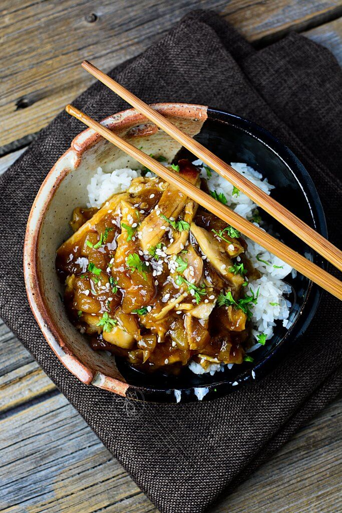 This Slow Cooker Pineapple Teriyaki Chicken Recipe is simply so delicious and so easy! The slow cooker makes it easy and great!