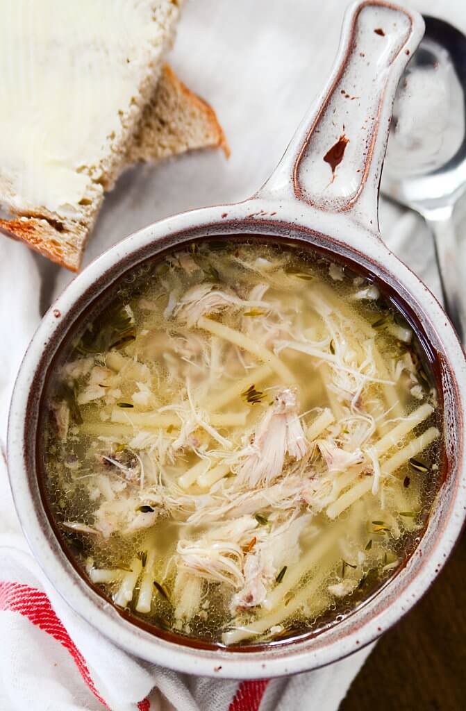 This is a 'from scratch' way to make a basic chicken noodle soup, but I will also tell you all the ways you can adjust the chicken noodle soup recipe to fit your needs and tastes. - The Salty Pot