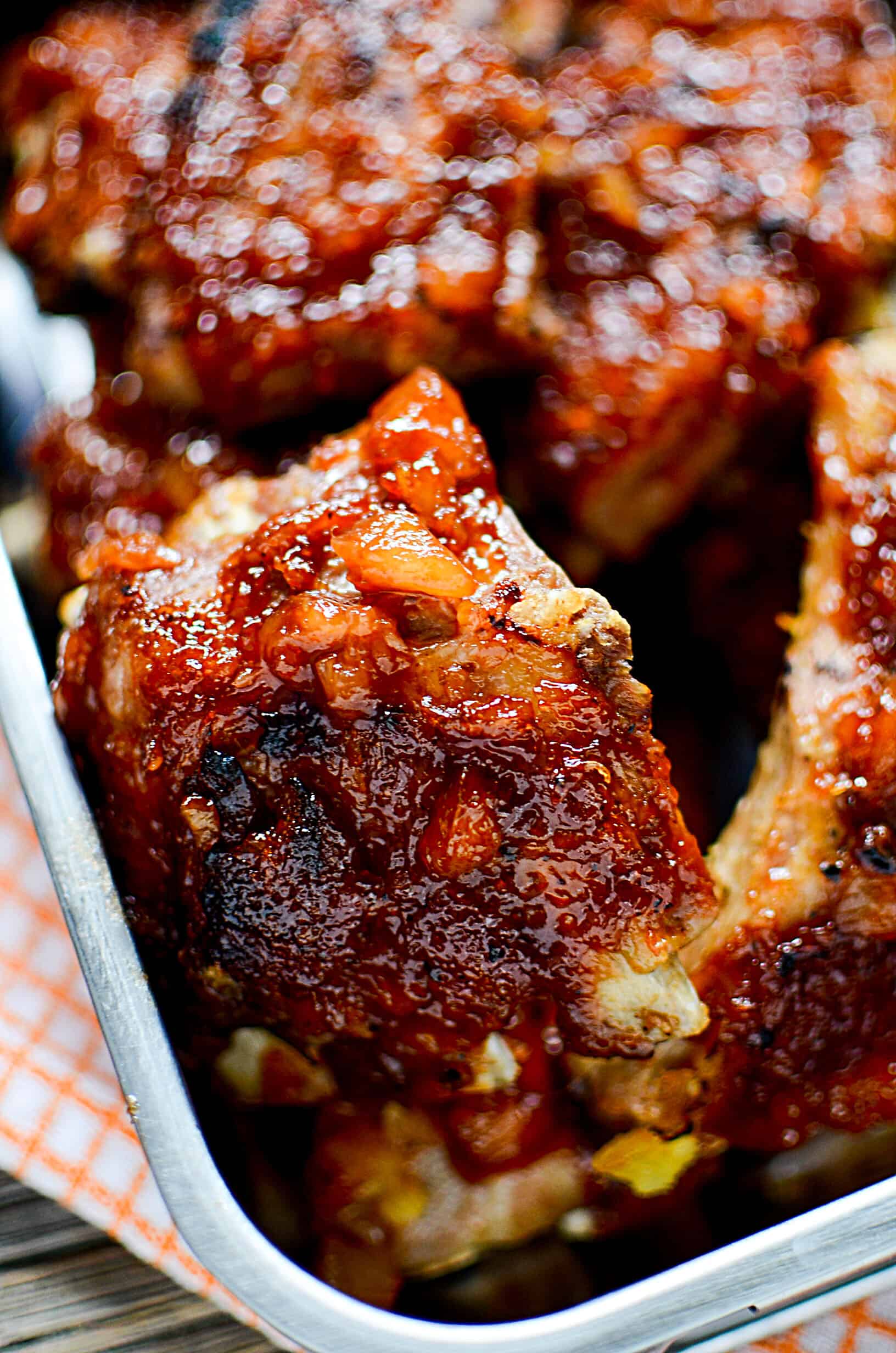 Pineapple BBQ Instant Pot Ribs - Fingerlicking good ribs ready to eat.