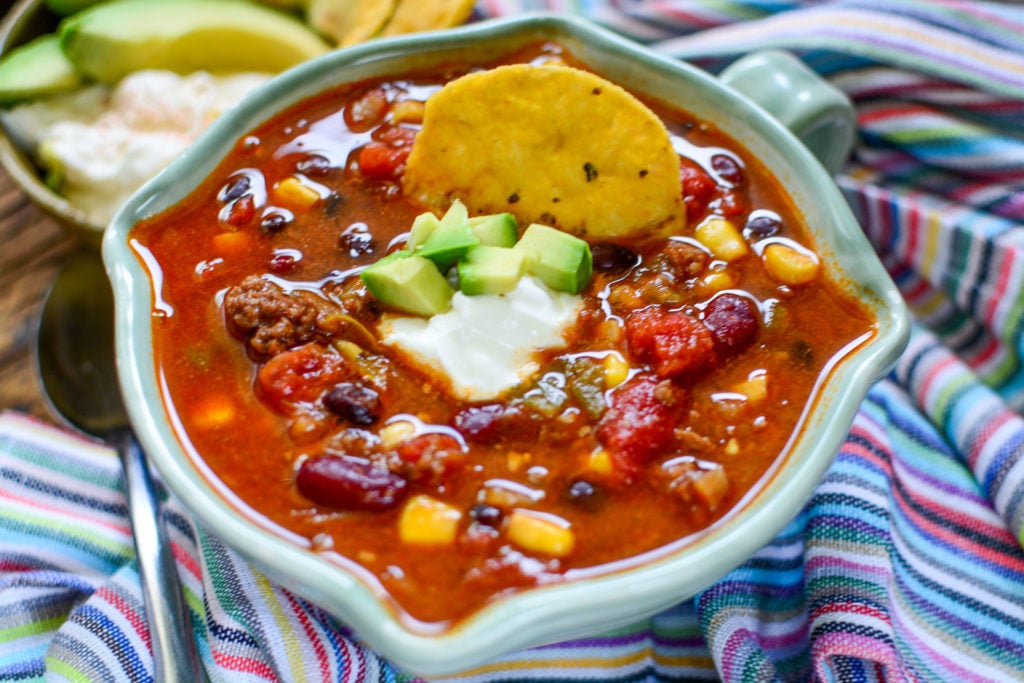 Instant Pot Beefy Taco Soup