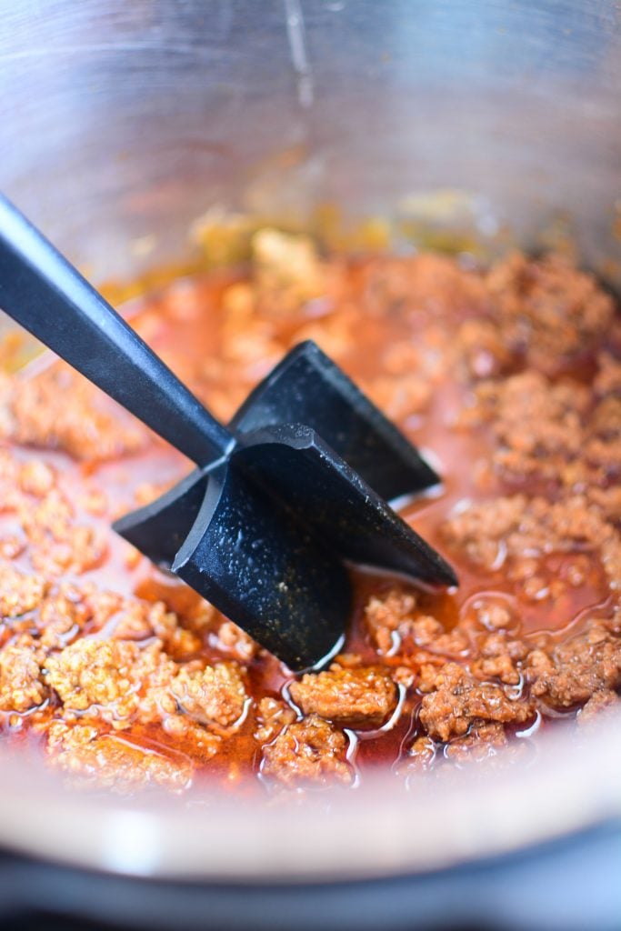 This handy dandy meat squasher tool helps to break up ground beef clumps.