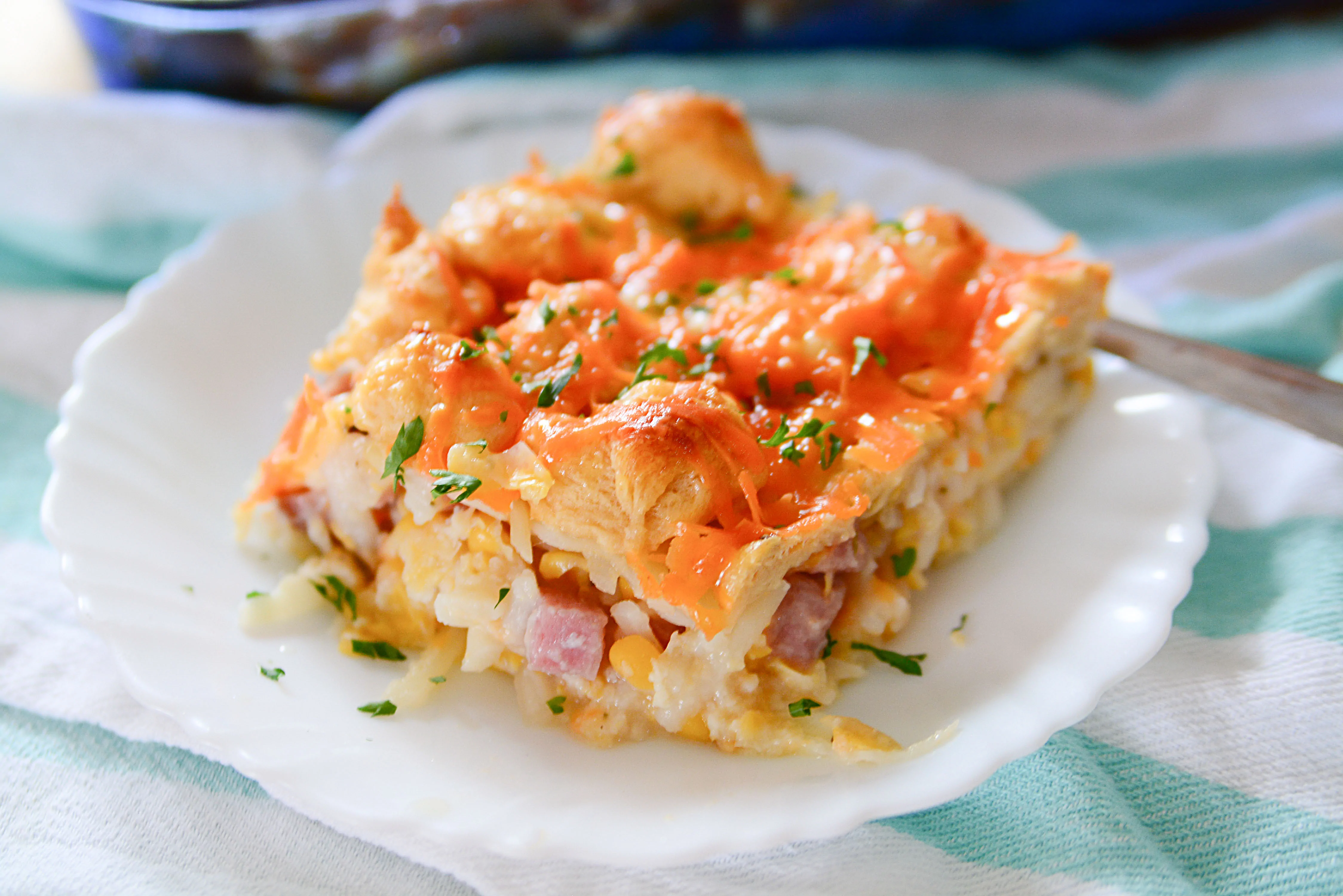 Cheesy Ham and Hashbrown Casserole