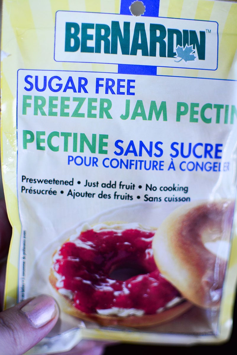 The package label for Bernardin Sugar Free Pectin.