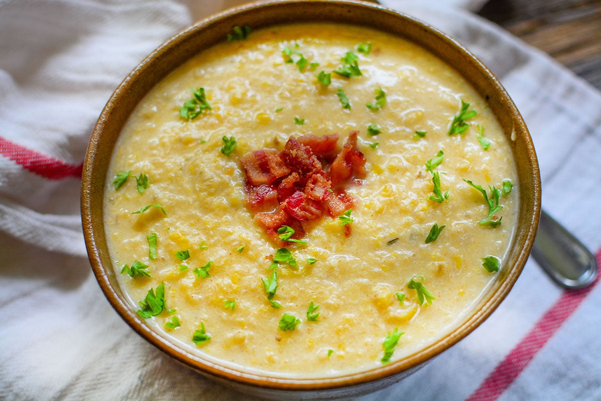 Slow Cooker Smoky Chicken Corn Chowder