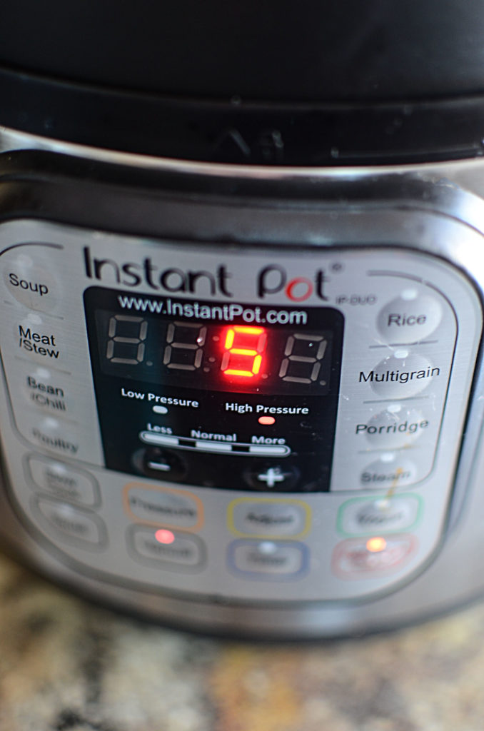 A close up image of an instant pot.