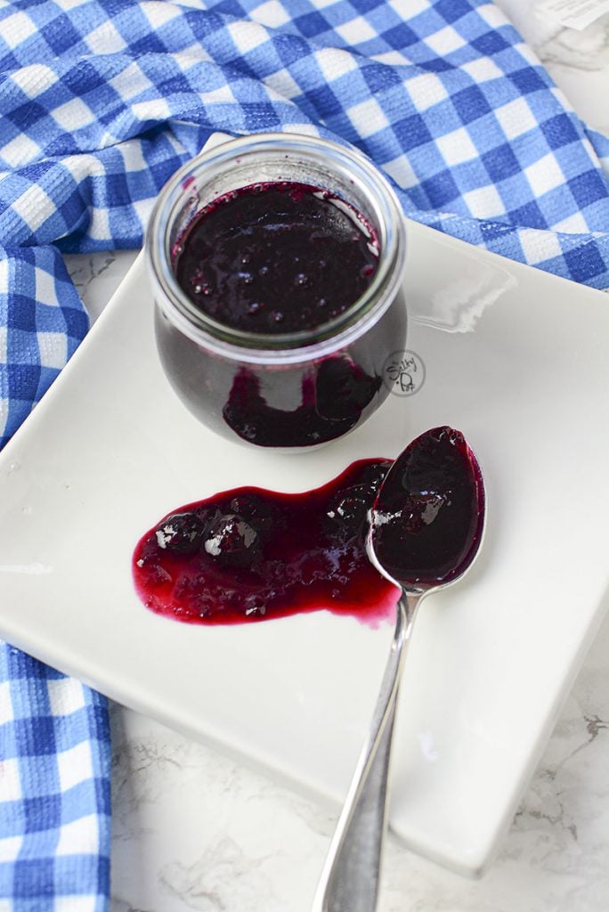 Tasty, without added sugar, this keto blueberry sauce is so versatile!! 