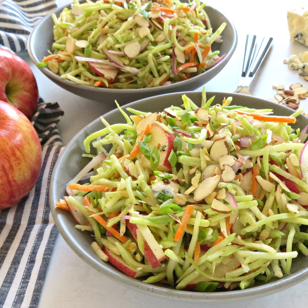 This Broccoli and apple side slaw would be excellent along with the roast beef!