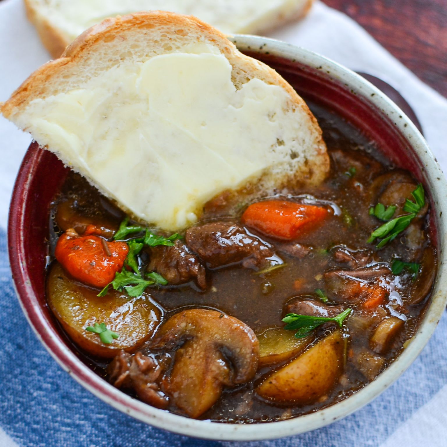 Ninja Foodi Beef and Mushroom Stew The Salty Pot
