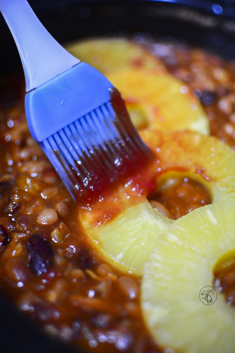 Easy Slow Cooker Pineapple Baked Beans The Salty Pot