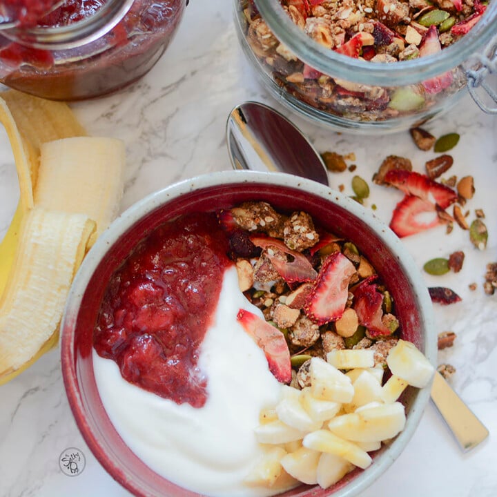 Delicious Strawberry Granola Bowl