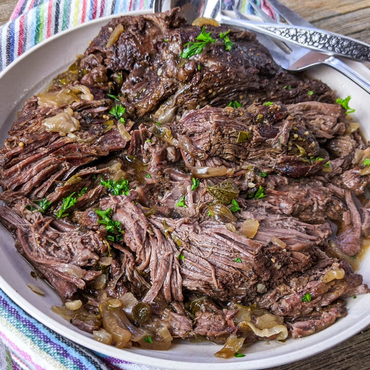 Fall Apart Ninja Foodi Pot Roast with Gravy