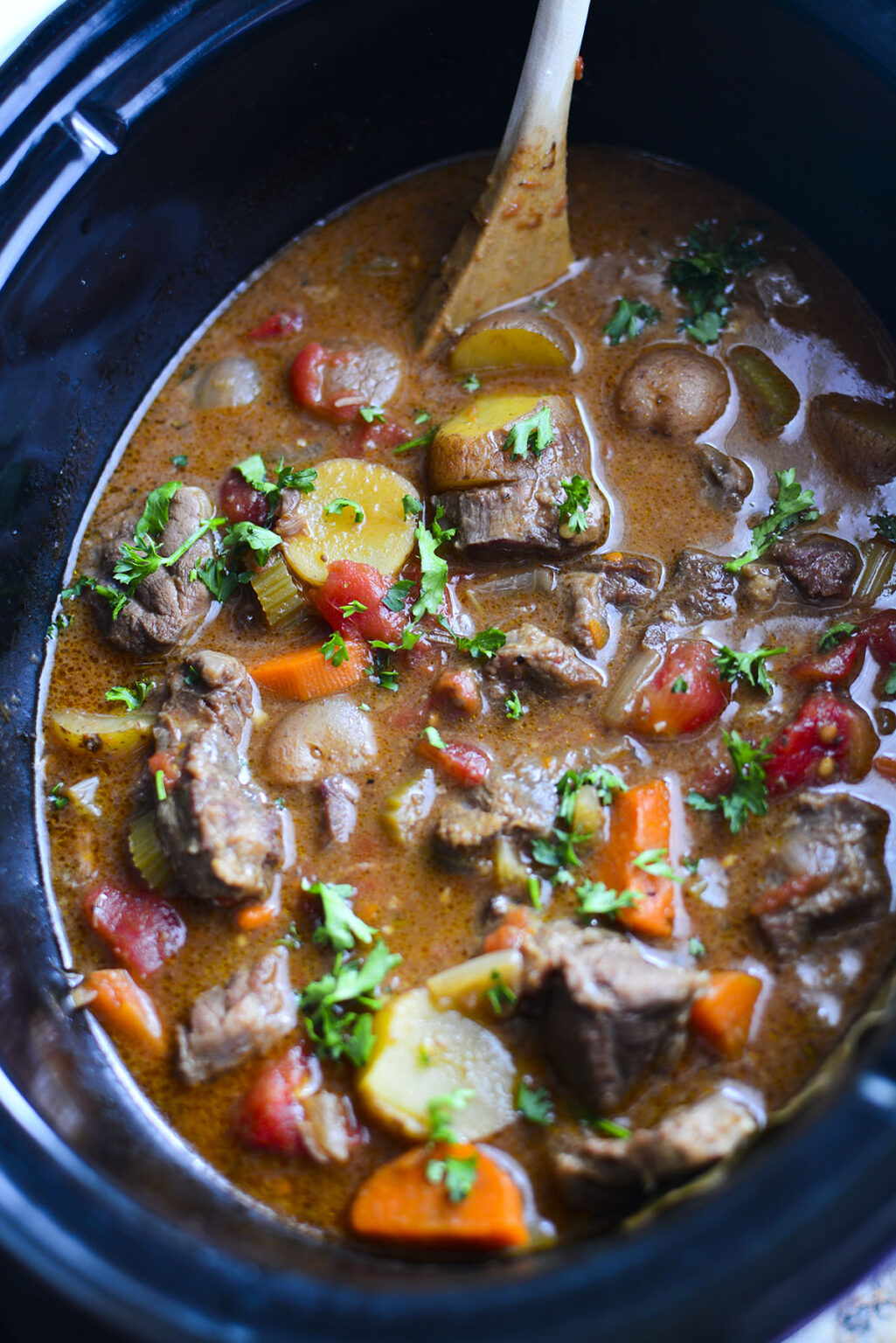 Slow Cooker Beef Shank Stew The Salty Pot
