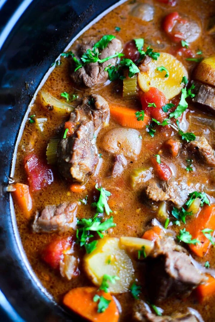 Slow Cooker Beef Shank Stew | The Salty Pot