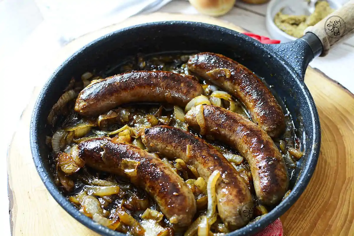 How to Pan Fry Bratwurst - Beer Brats - Clove and Cumin