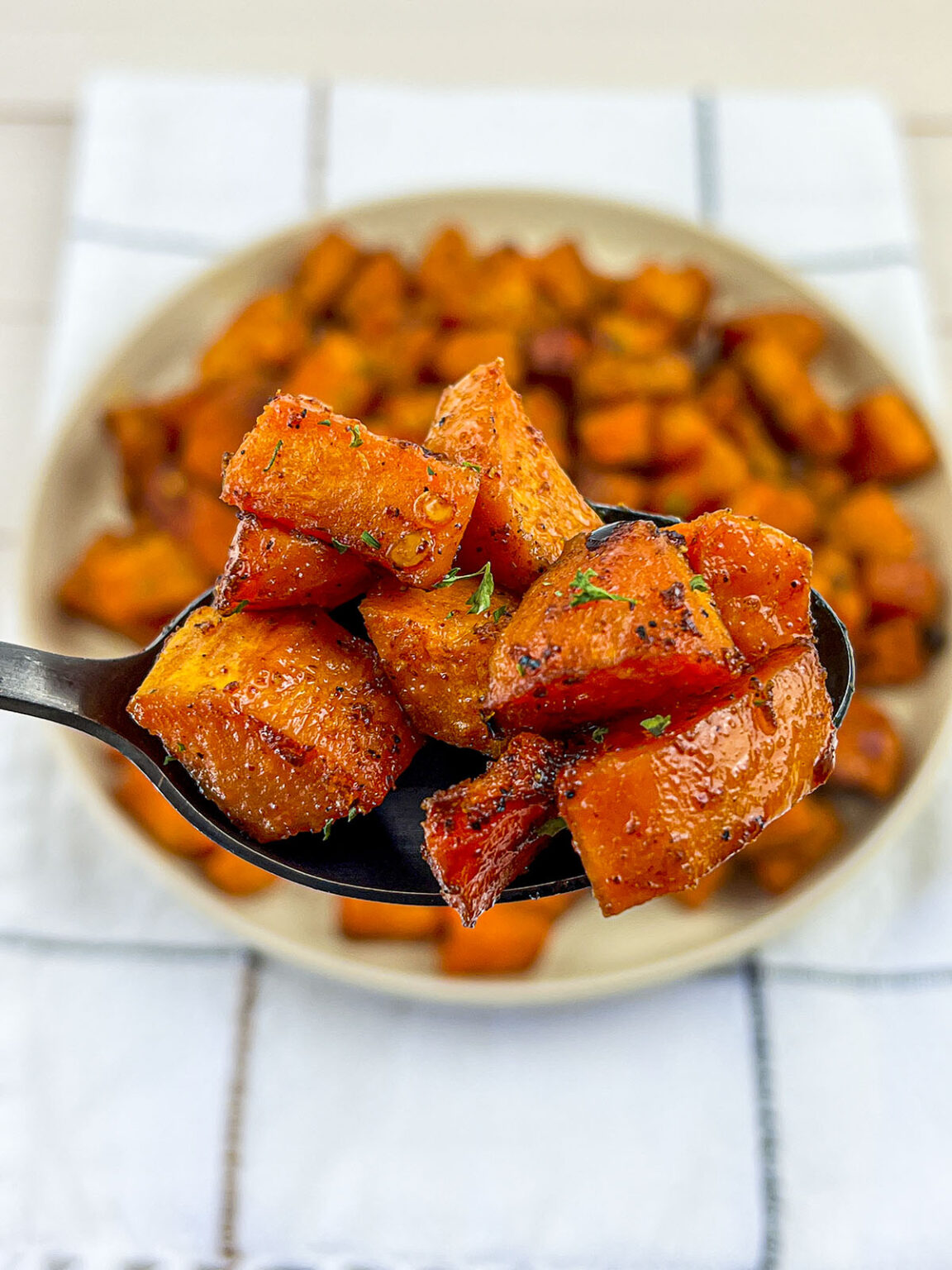 Roasted Spicy Sweet Potatoes | The Salty Pot