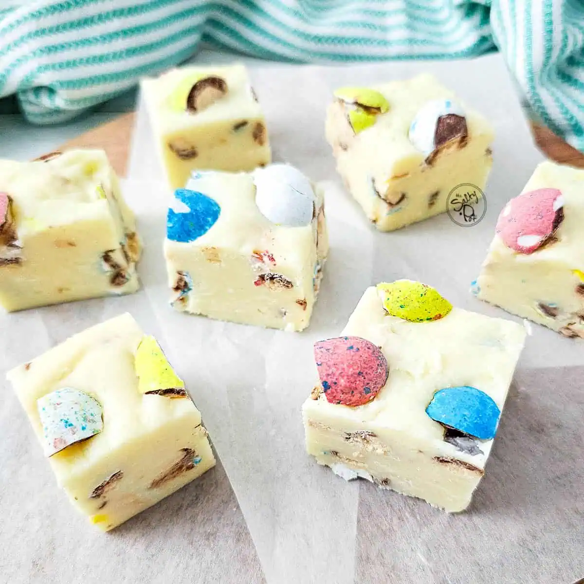 Easter surprise fudge square image.