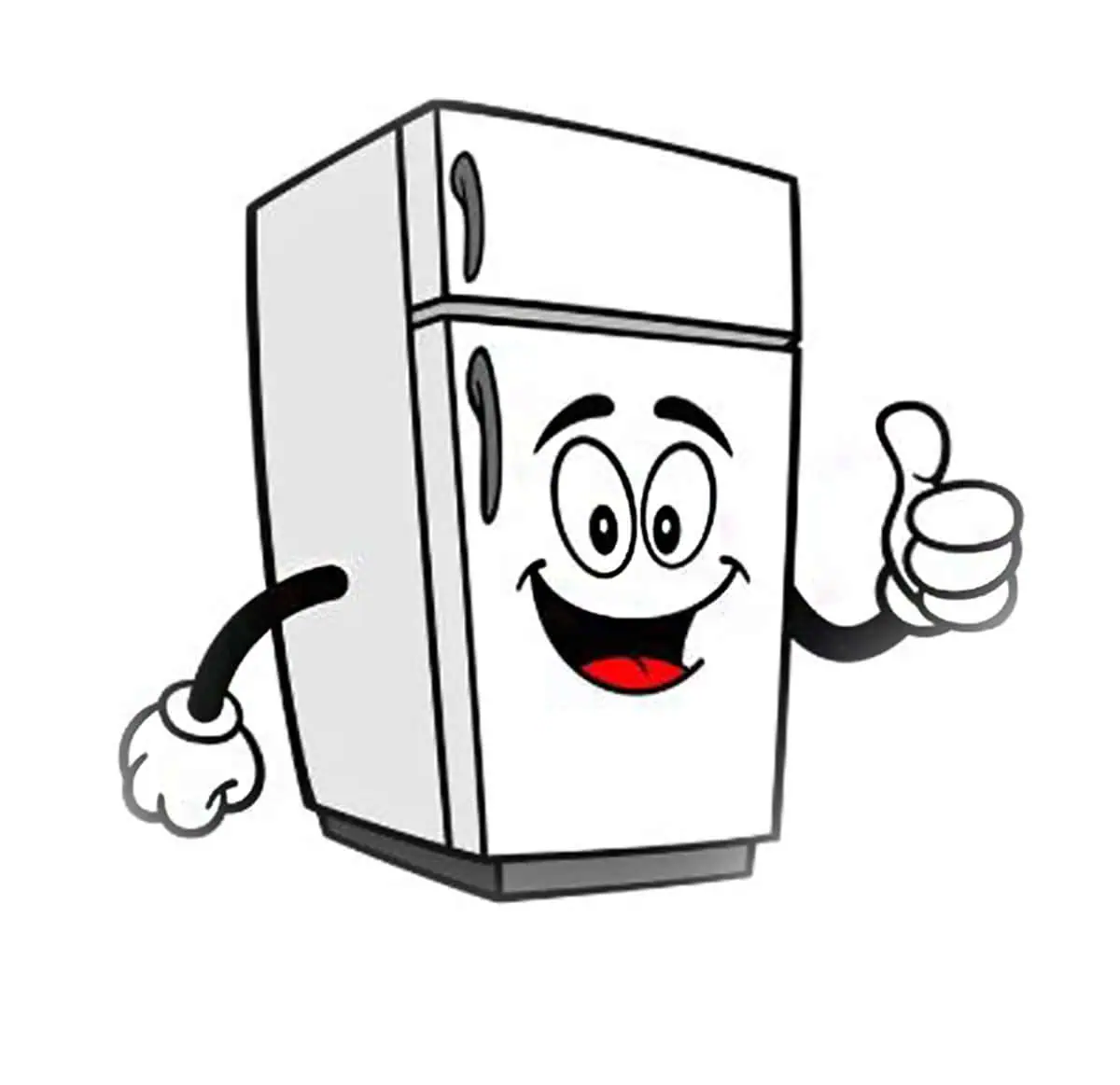 A cartoon fridge.