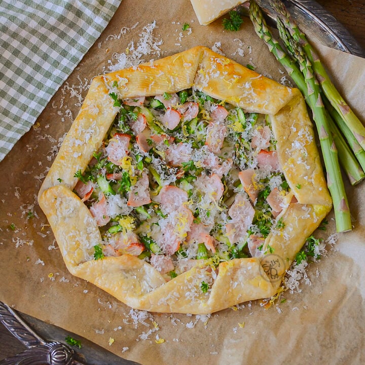 Asparagus Gallete Recipe Square Image.