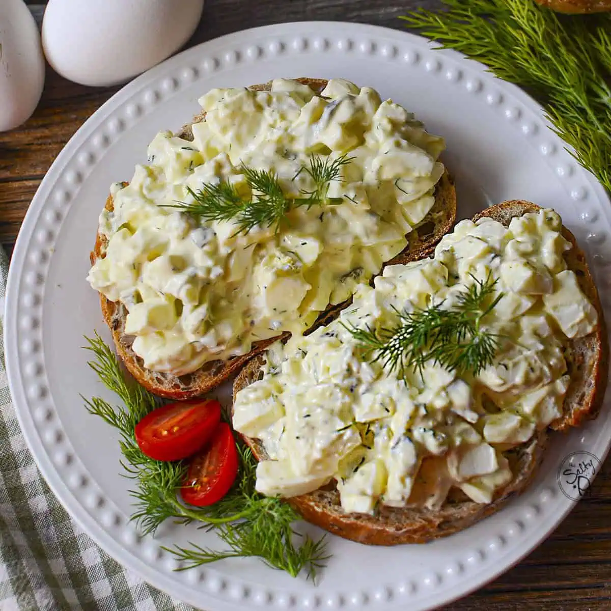 dill pickle egg salad square image