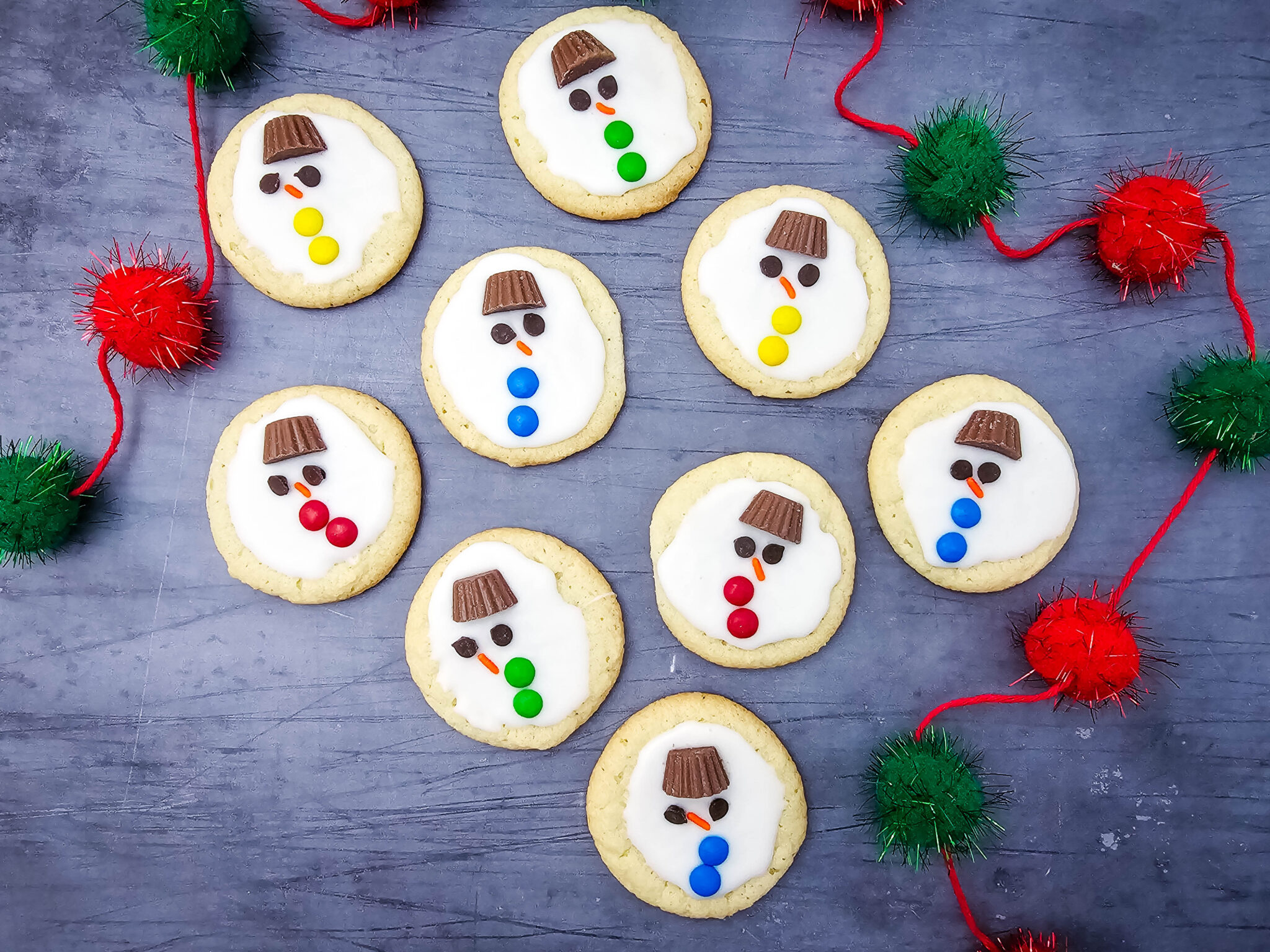 Melted Snowman Sugar Cookies (Ridiculously Cute + Insanely Easy)