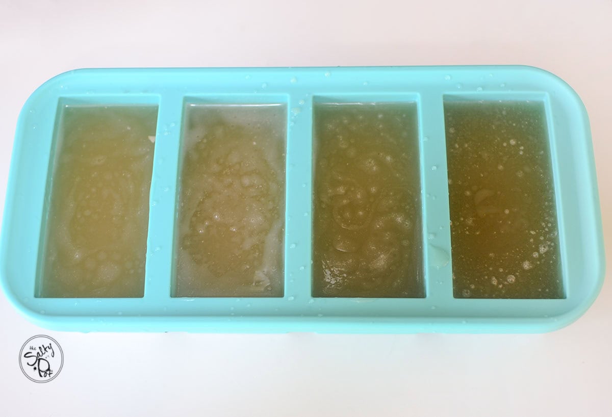 Pork hock broth in souper cubes