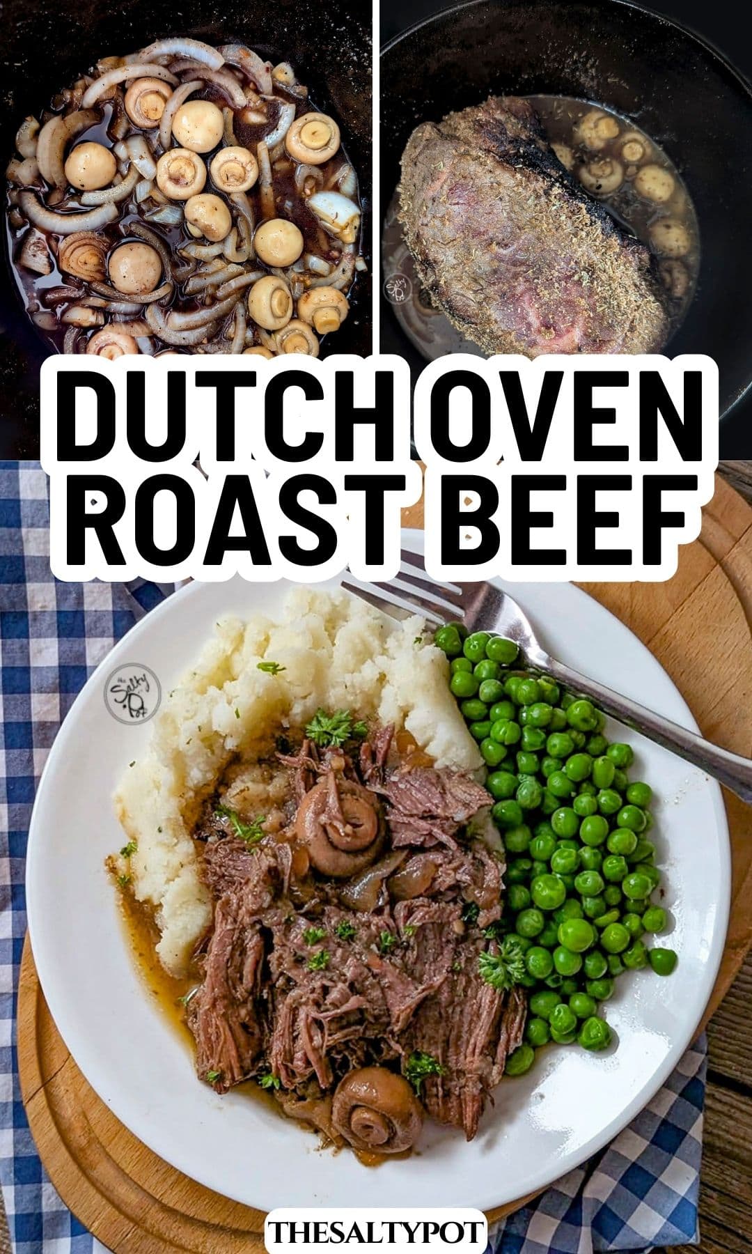 Pinterest Pin for Dutch oven roast beef